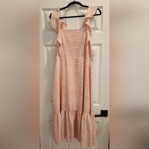 BCBG Pink and White Patterned Dress